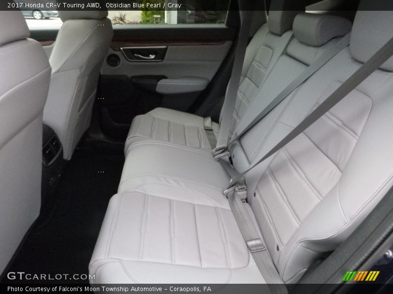 Obsidian Blue Pearl / Gray 2017 Honda CR-V Touring AWD