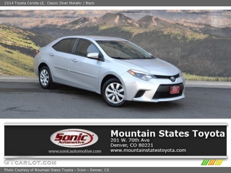 Classic Silver Metallic / Black 2014 Toyota Corolla LE