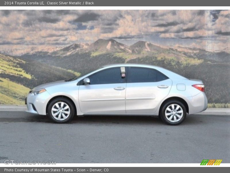 Classic Silver Metallic / Black 2014 Toyota Corolla LE