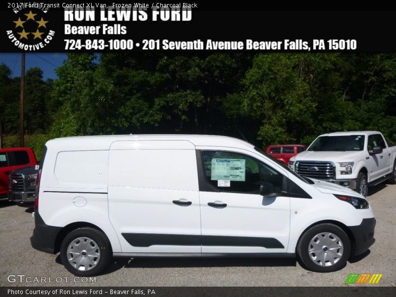 Frozen White / Charcoal Black 2017 Ford Transit Connect XL Van