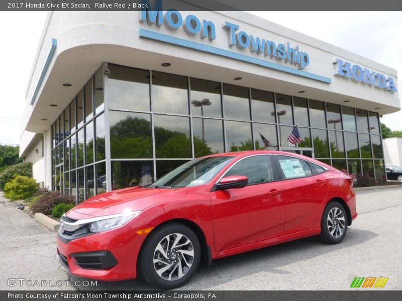 Rallye Red / Black 2017 Honda Civic EX Sedan