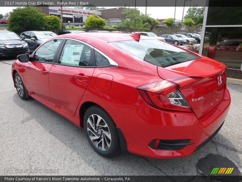 Rallye Red / Black 2017 Honda Civic EX Sedan