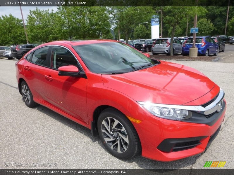 Rallye Red / Black 2017 Honda Civic EX Sedan