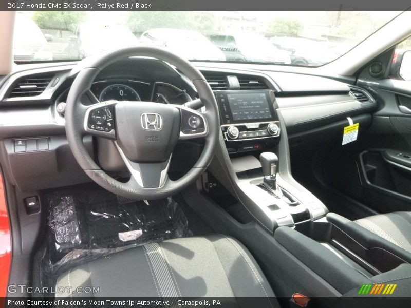 Rallye Red / Black 2017 Honda Civic EX Sedan
