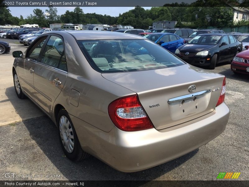 Desert Sand Mica / Taupe 2002 Toyota Camry LE
