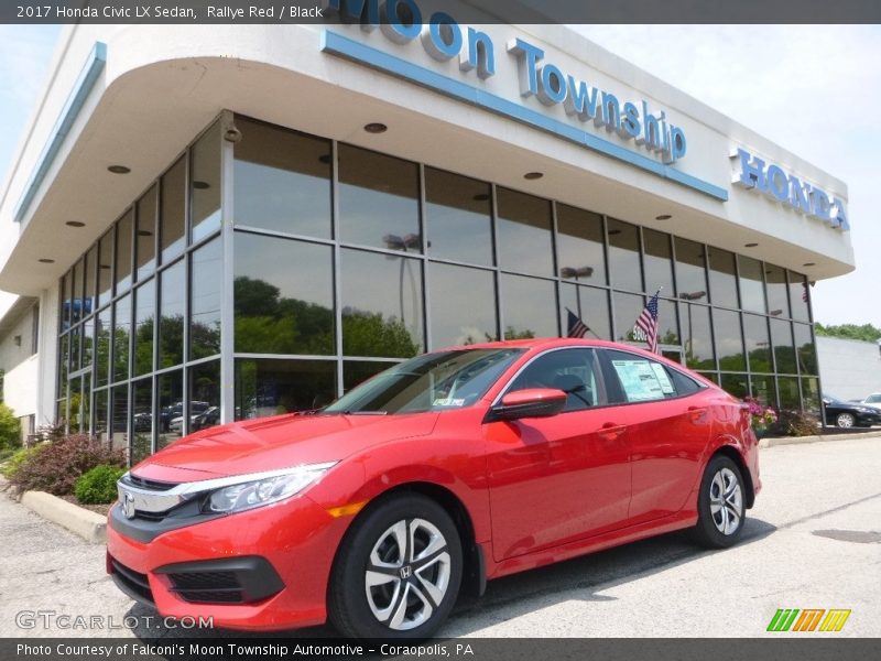 Rallye Red / Black 2017 Honda Civic LX Sedan