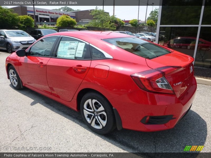 Rallye Red / Black 2017 Honda Civic LX Sedan