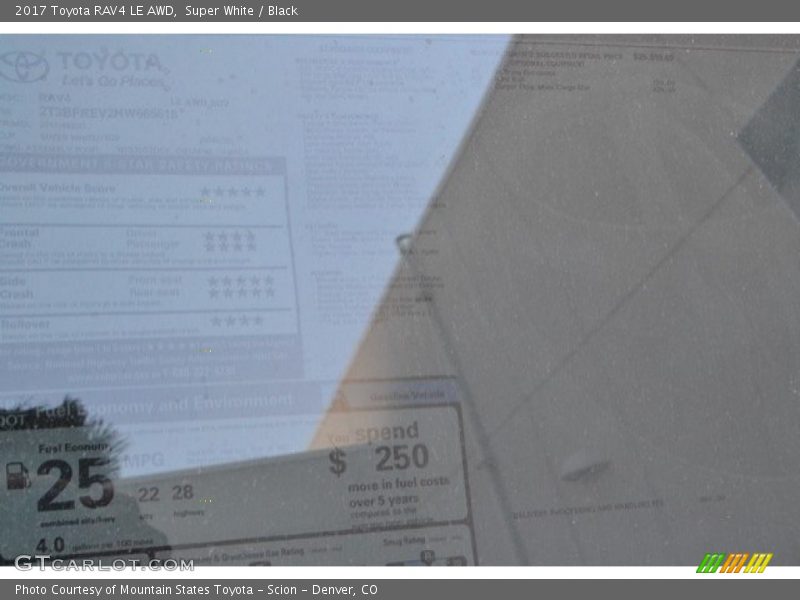 Super White / Black 2017 Toyota RAV4 LE AWD