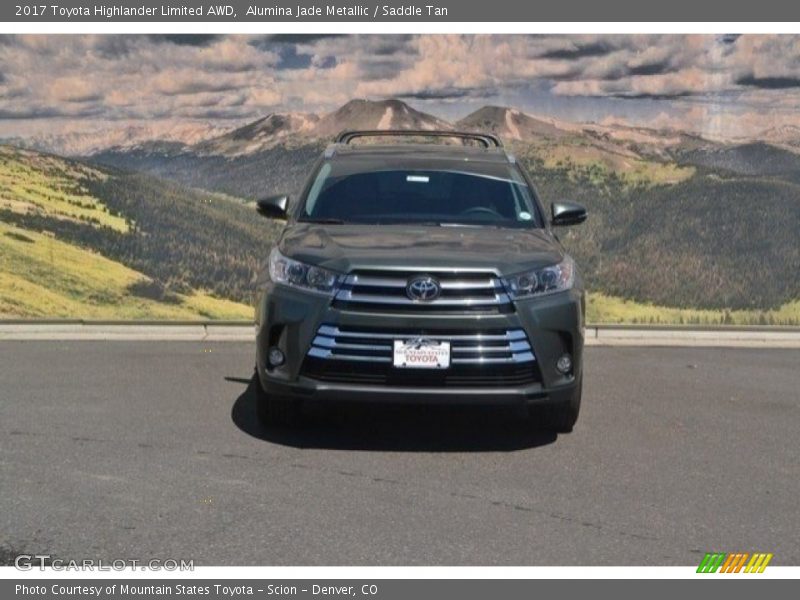 Alumina Jade Metallic / Saddle Tan 2017 Toyota Highlander Limited AWD