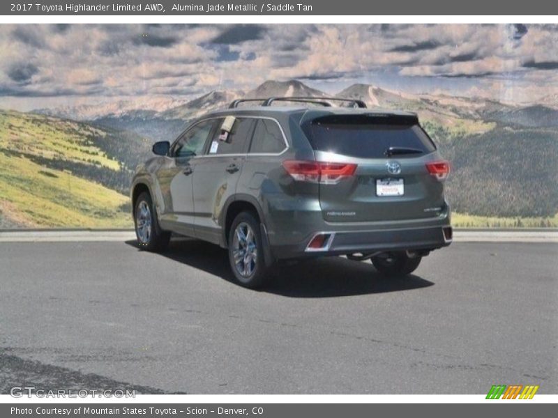 Alumina Jade Metallic / Saddle Tan 2017 Toyota Highlander Limited AWD
