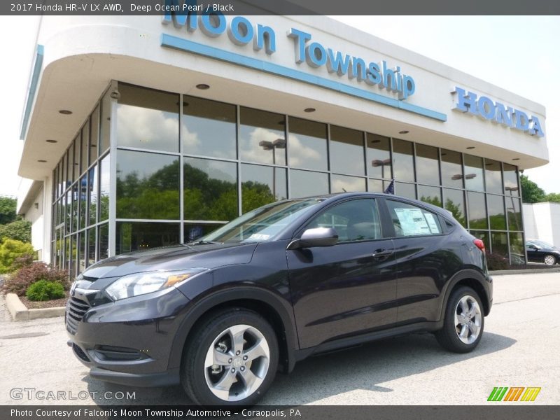 Deep Ocean Pearl / Black 2017 Honda HR-V LX AWD