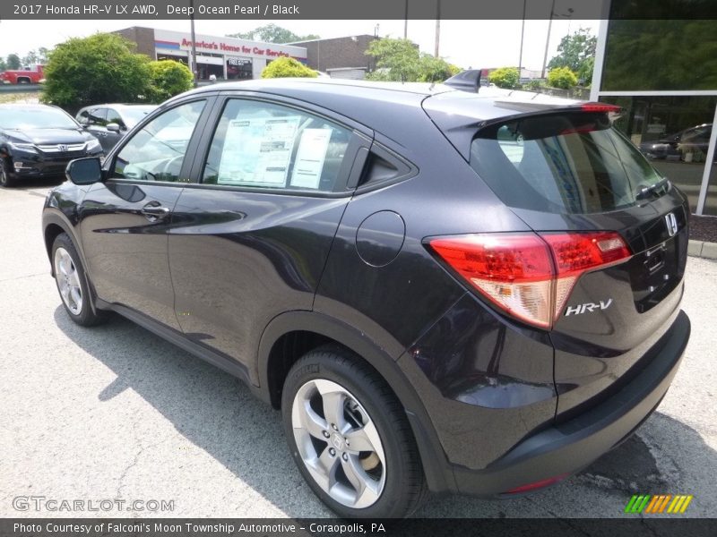 Deep Ocean Pearl / Black 2017 Honda HR-V LX AWD