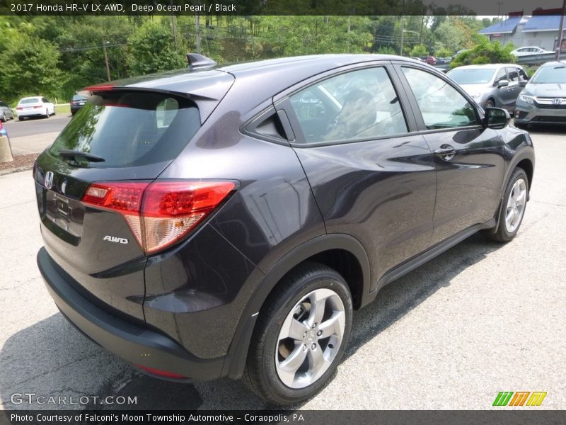 Deep Ocean Pearl / Black 2017 Honda HR-V LX AWD