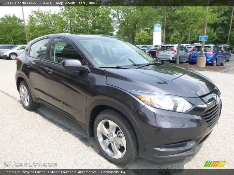 Deep Ocean Pearl / Black 2017 Honda HR-V LX AWD