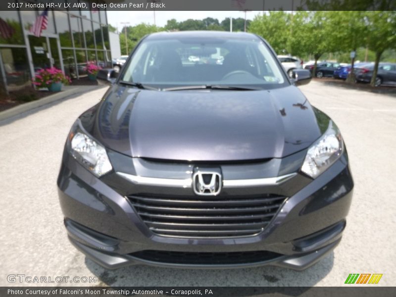 Deep Ocean Pearl / Black 2017 Honda HR-V LX AWD