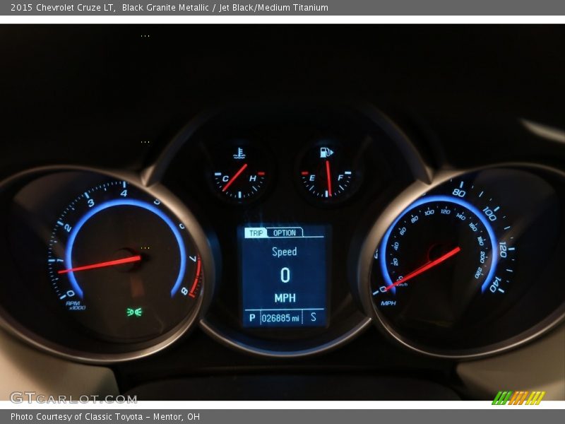 Black Granite Metallic / Jet Black/Medium Titanium 2015 Chevrolet Cruze LT