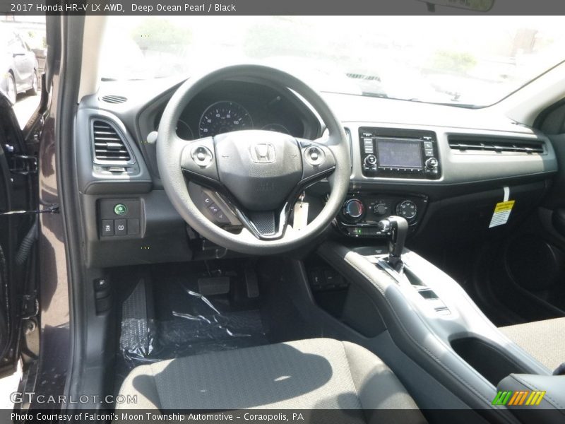 Deep Ocean Pearl / Black 2017 Honda HR-V LX AWD