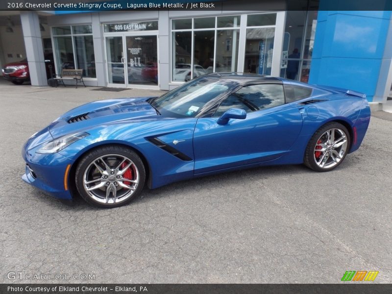 Laguna Blue Metallic / Jet Black 2016 Chevrolet Corvette Stingray Coupe