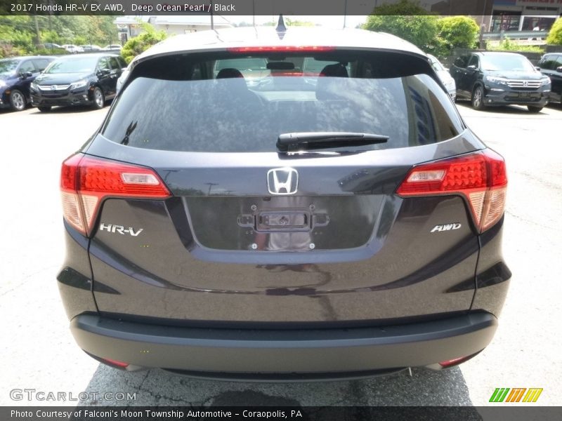 Deep Ocean Pearl / Black 2017 Honda HR-V EX AWD