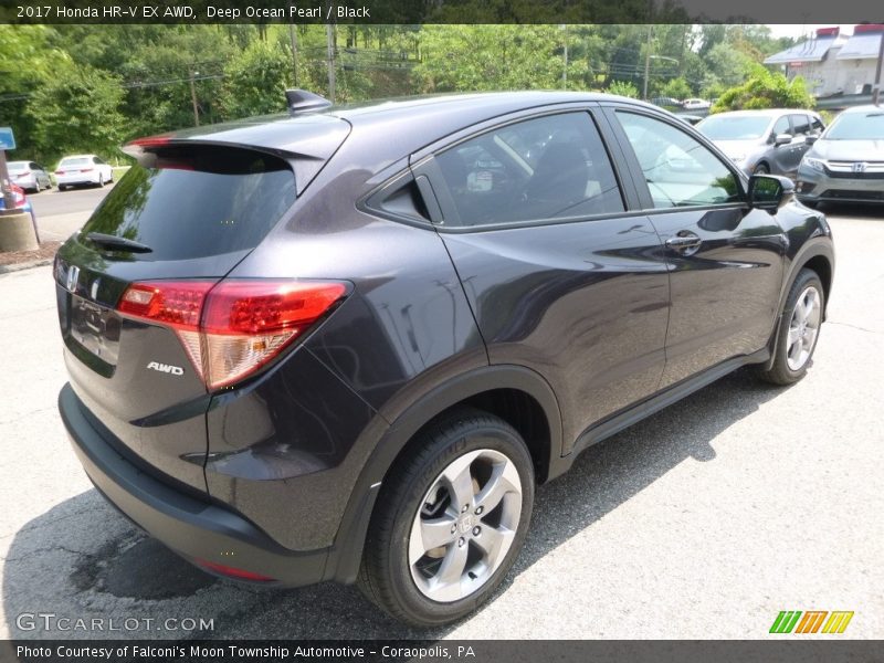 Deep Ocean Pearl / Black 2017 Honda HR-V EX AWD