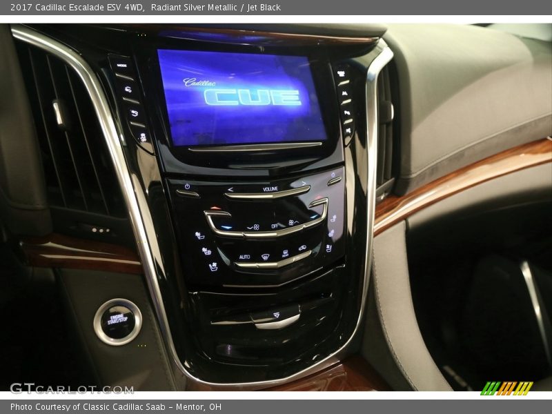 Radiant Silver Metallic / Jet Black 2017 Cadillac Escalade ESV 4WD