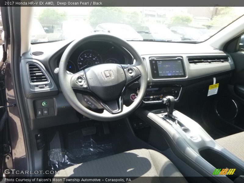 Deep Ocean Pearl / Black 2017 Honda HR-V EX AWD