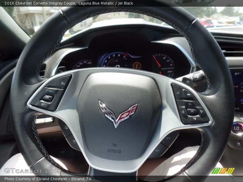 Laguna Blue Metallic / Jet Black 2016 Chevrolet Corvette Stingray Coupe