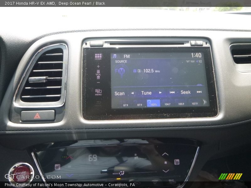 Deep Ocean Pearl / Black 2017 Honda HR-V EX AWD