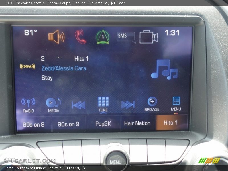 Laguna Blue Metallic / Jet Black 2016 Chevrolet Corvette Stingray Coupe