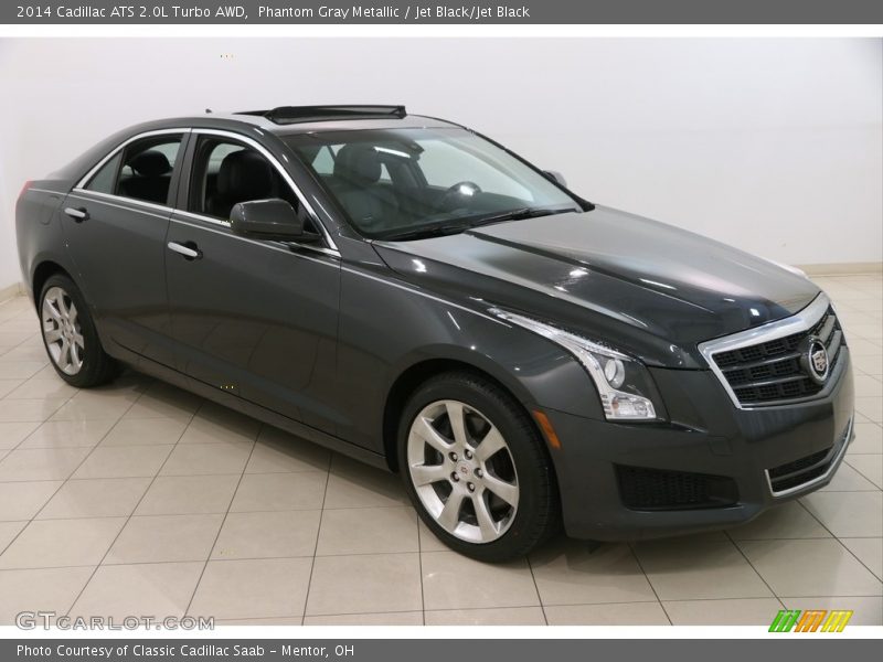 Phantom Gray Metallic / Jet Black/Jet Black 2014 Cadillac ATS 2.0L Turbo AWD