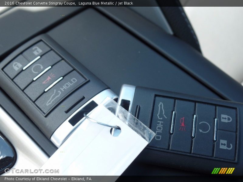 Laguna Blue Metallic / Jet Black 2016 Chevrolet Corvette Stingray Coupe