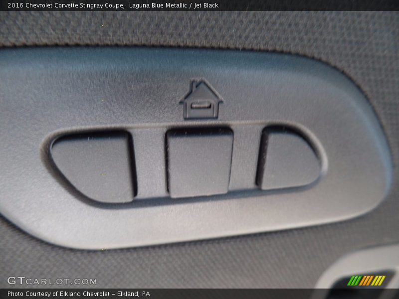 Laguna Blue Metallic / Jet Black 2016 Chevrolet Corvette Stingray Coupe