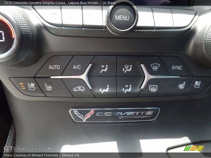 Laguna Blue Metallic / Jet Black 2016 Chevrolet Corvette Stingray Coupe