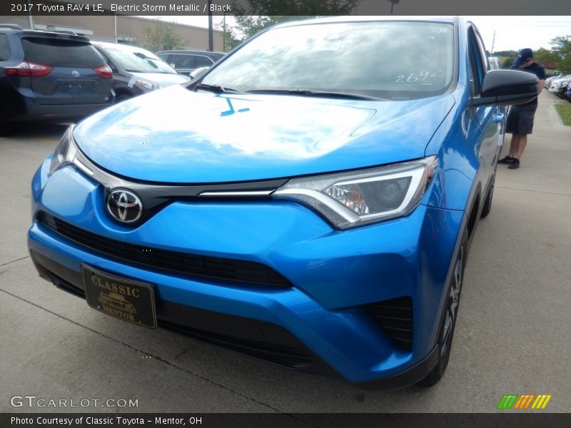 Electric Storm Metallic / Black 2017 Toyota RAV4 LE