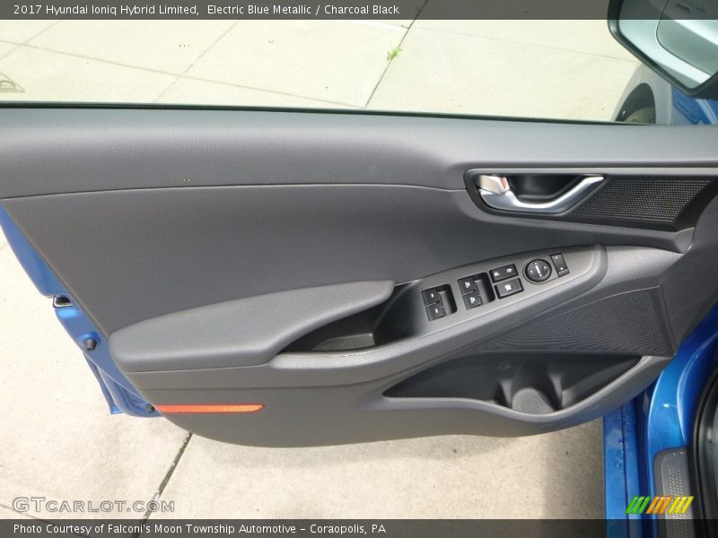 Electric Blue Metallic / Charcoal Black 2017 Hyundai Ioniq Hybrid Limited