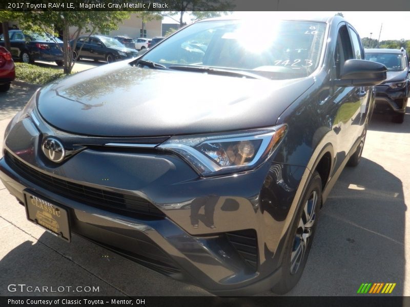 Magnetic Gray Metallic / Black 2017 Toyota RAV4 LE