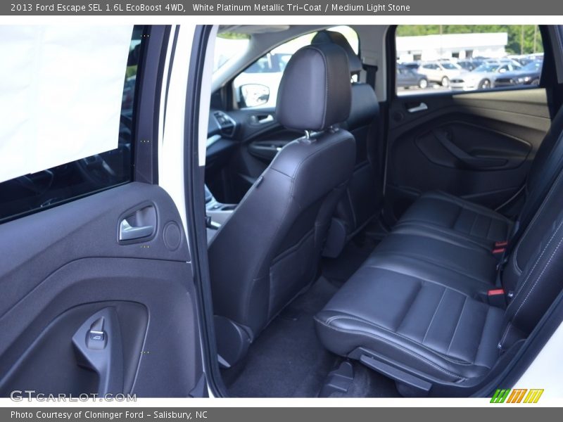 White Platinum Metallic Tri-Coat / Medium Light Stone 2013 Ford Escape SEL 1.6L EcoBoost 4WD