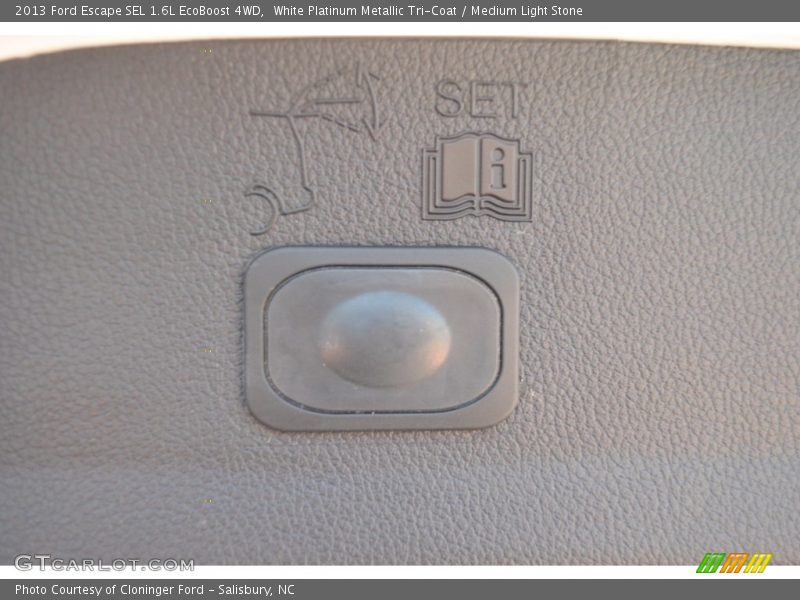 White Platinum Metallic Tri-Coat / Medium Light Stone 2013 Ford Escape SEL 1.6L EcoBoost 4WD