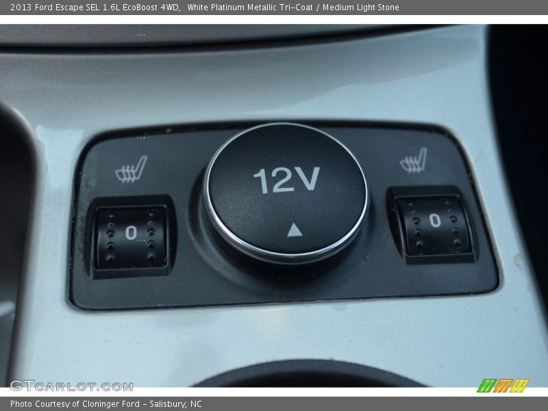White Platinum Metallic Tri-Coat / Medium Light Stone 2013 Ford Escape SEL 1.6L EcoBoost 4WD