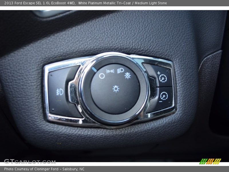 White Platinum Metallic Tri-Coat / Medium Light Stone 2013 Ford Escape SEL 1.6L EcoBoost 4WD