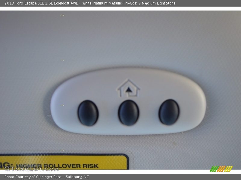 White Platinum Metallic Tri-Coat / Medium Light Stone 2013 Ford Escape SEL 1.6L EcoBoost 4WD