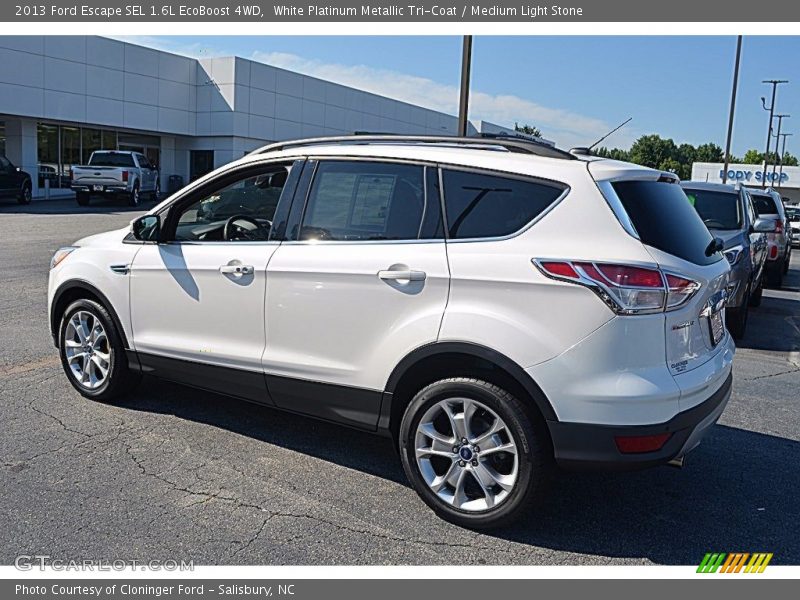 White Platinum Metallic Tri-Coat / Medium Light Stone 2013 Ford Escape SEL 1.6L EcoBoost 4WD