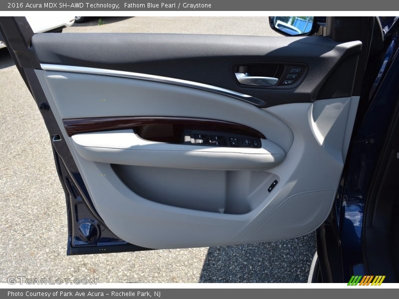 Fathom Blue Pearl / Graystone 2016 Acura MDX SH-AWD Technology