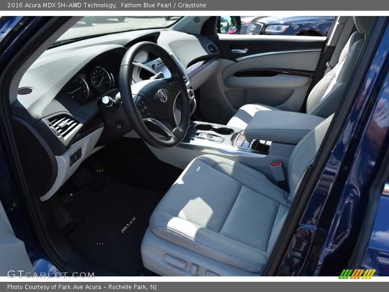 Fathom Blue Pearl / Graystone 2016 Acura MDX SH-AWD Technology