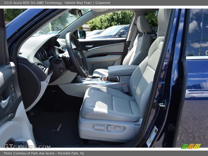 Fathom Blue Pearl / Graystone 2016 Acura MDX SH-AWD Technology
