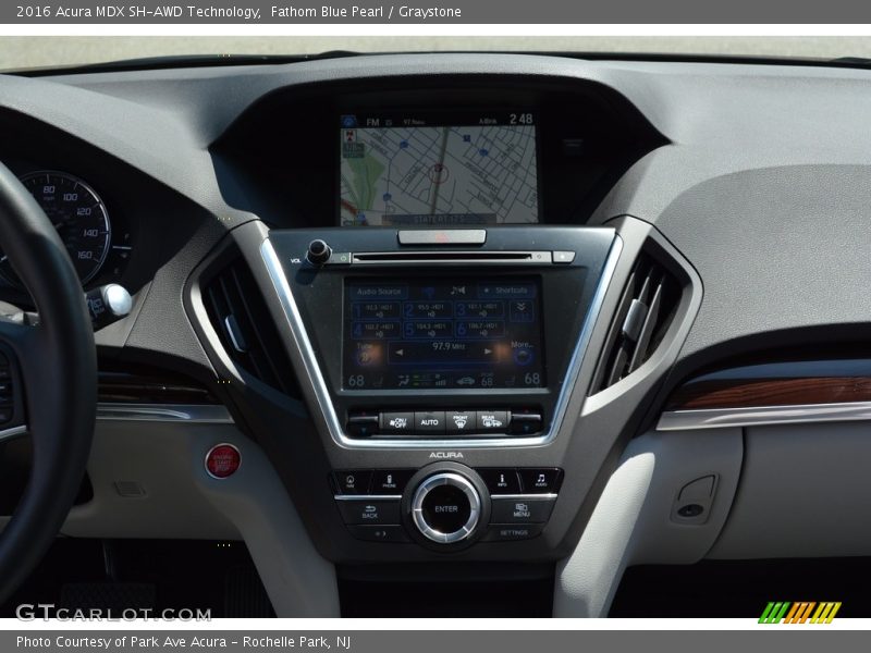 Fathom Blue Pearl / Graystone 2016 Acura MDX SH-AWD Technology