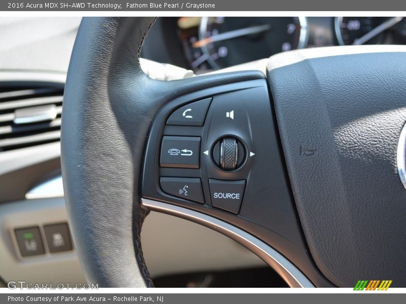 Fathom Blue Pearl / Graystone 2016 Acura MDX SH-AWD Technology