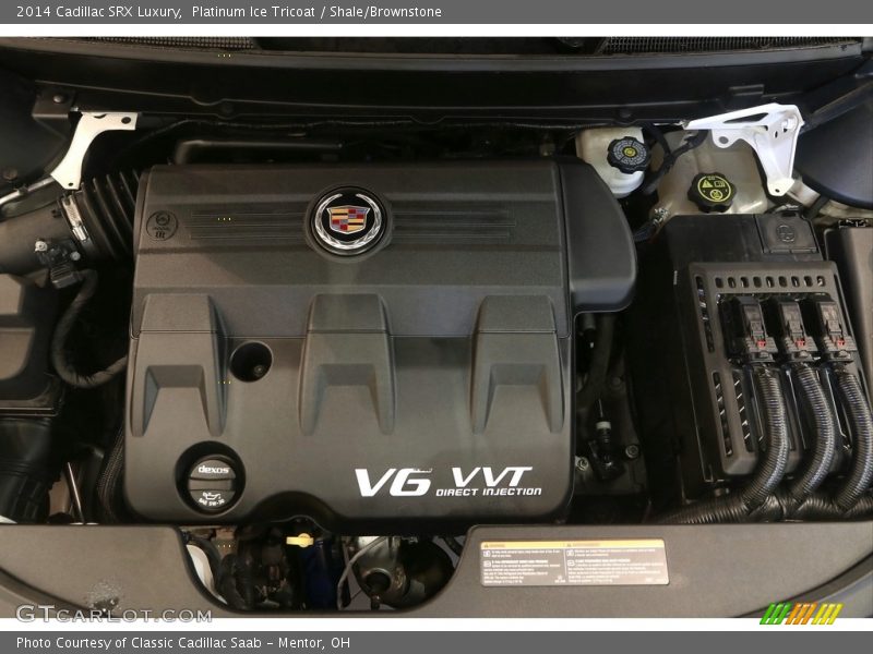Platinum Ice Tricoat / Shale/Brownstone 2014 Cadillac SRX Luxury
