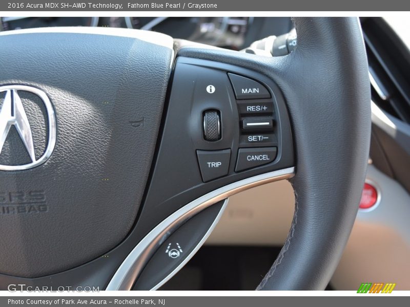 Fathom Blue Pearl / Graystone 2016 Acura MDX SH-AWD Technology
