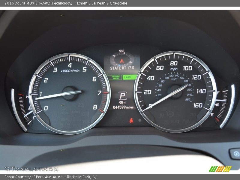 Fathom Blue Pearl / Graystone 2016 Acura MDX SH-AWD Technology
